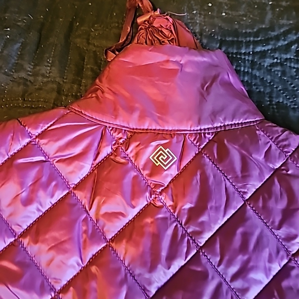 Zelos‎ Women XS Light Down Puffer  Vest Zip Jacket Burgundy - Picture 8 of 8